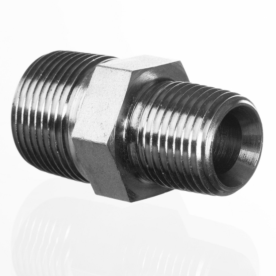 Прямой переходник BSPT (штуцер) — NPT (штуцер)