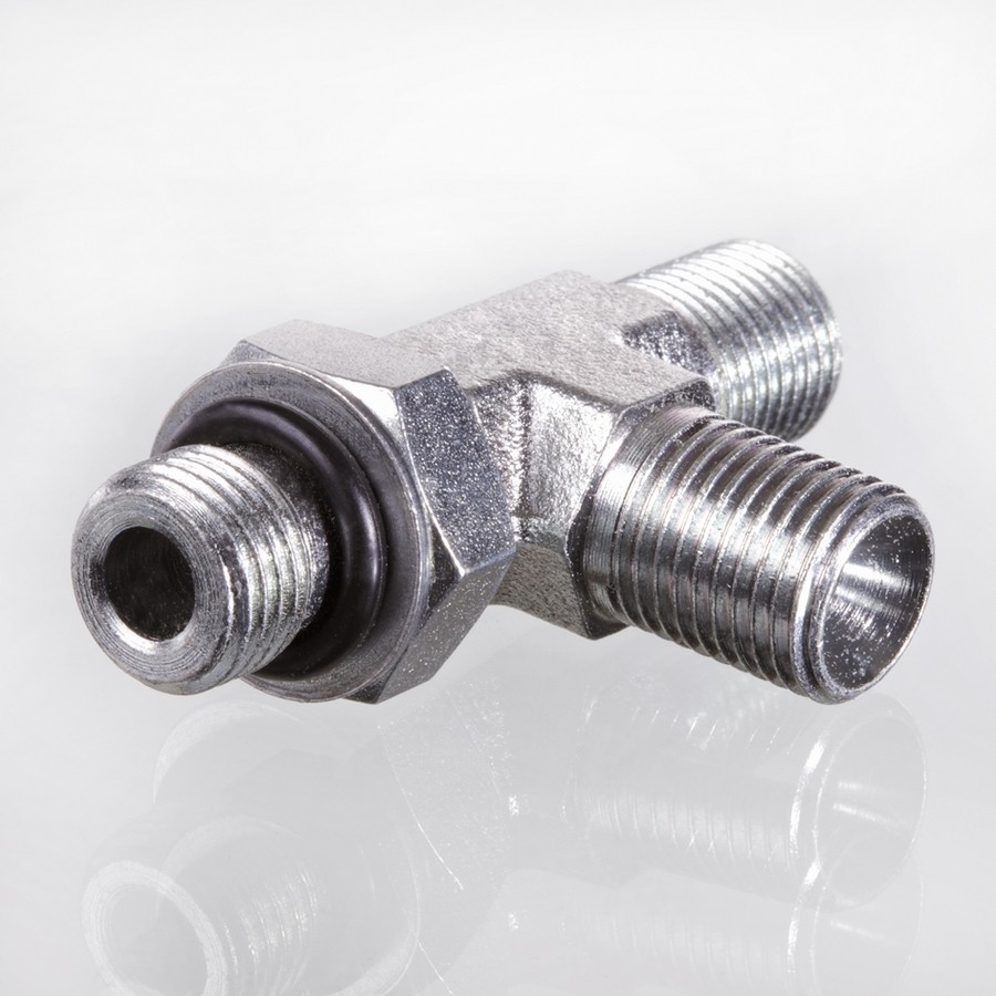 Тройник BSP60 L-форма, два штуцера BSP60 — штуцер BSP с OR