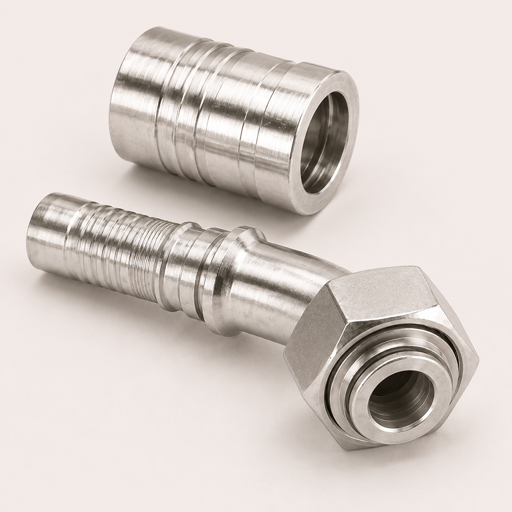 Фитинг Interlock DKOL для рукавов 4SH, угол 45°