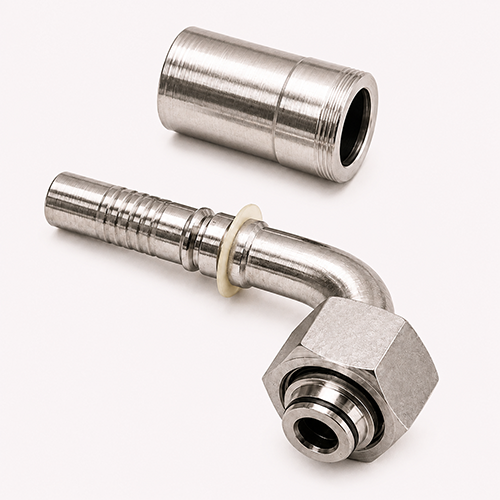 Фитинг Interlock DKOS для рукавов 4SH, угол 90°