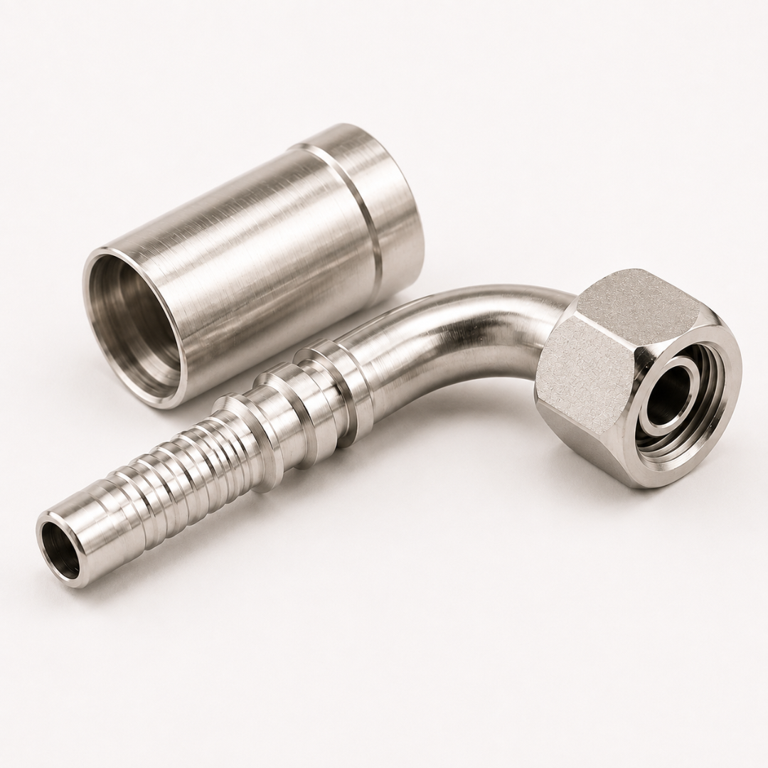 Фитинг Interlock DKOR для рукавов 4SH, угол 90°