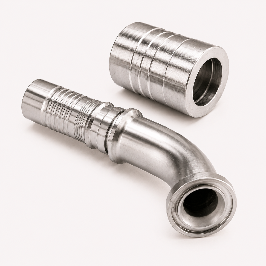 Фланцевый фитинг Interlock SFS SAE 6000 PSI для рукавов 4SH, угол 45°