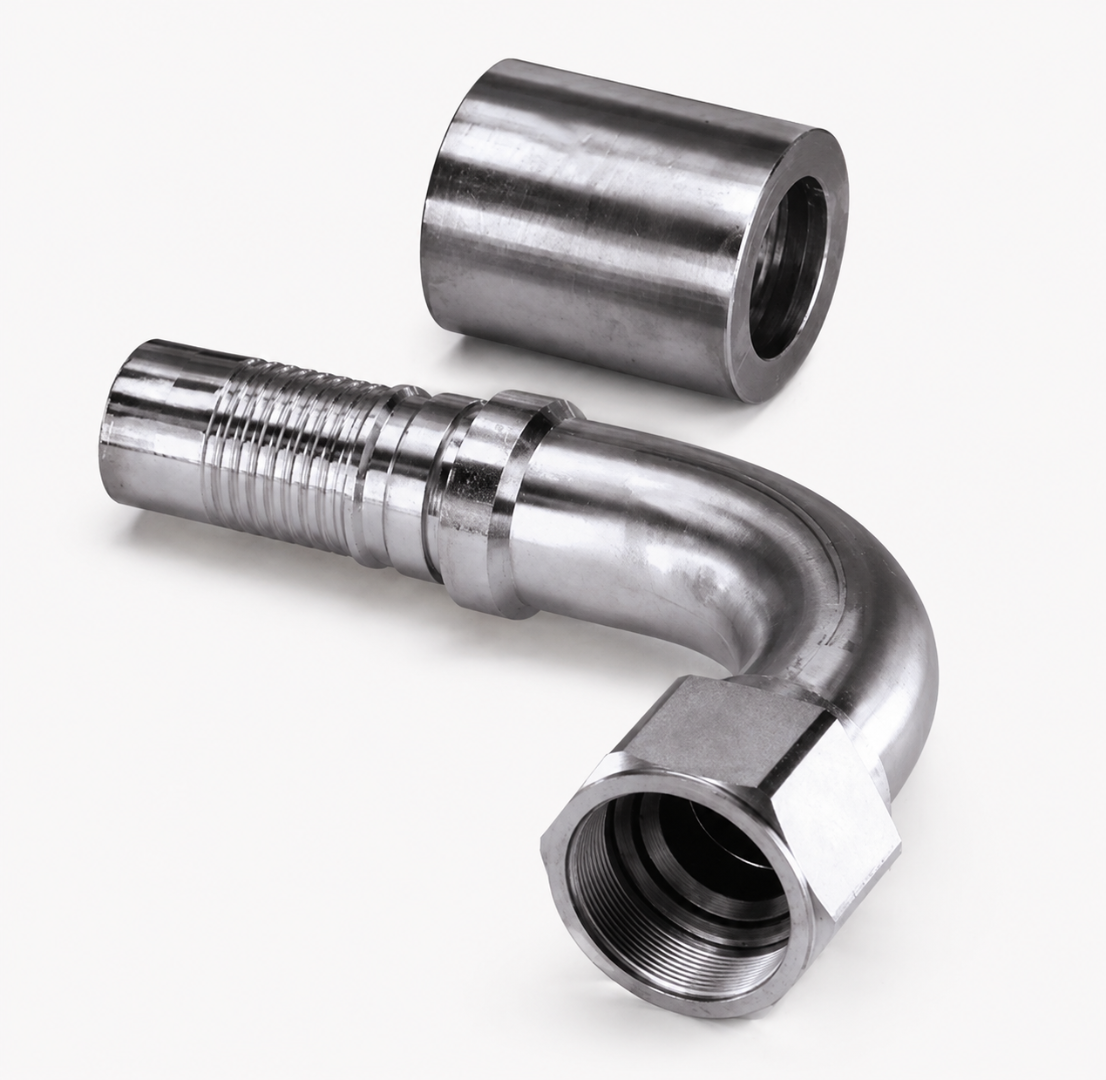 Фитинг Interlock DKOJ для рукавов R13, угол 90°