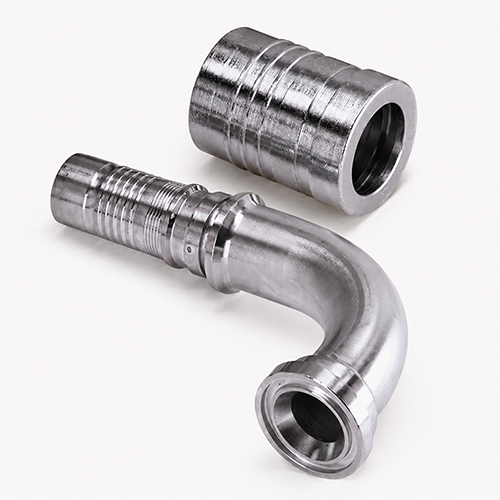Фланцевый фитинг Interlock SFS SAE 6000 PSI для рукавов R13, угол 90°