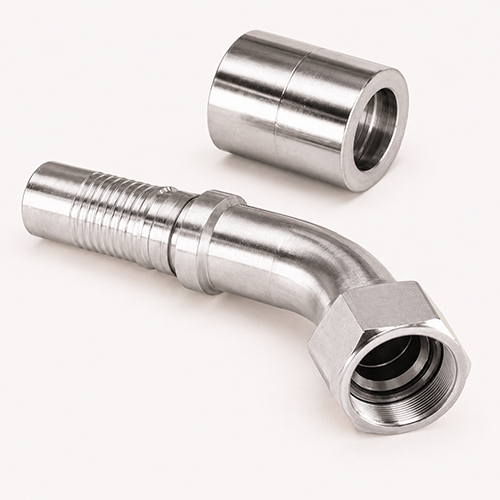 Фитинг Interlock DKOJ для рукавов R15, угол 45°