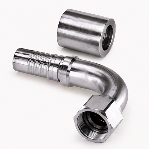 Фитинг Interlock DKOJ для рукавов R15, угол 90°