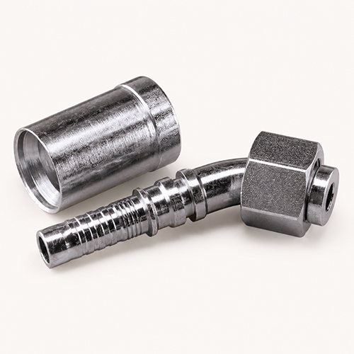 Фитинг Interlock ORFS с гайкой для рукавов R15, угол 45°